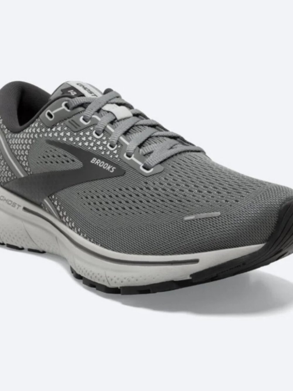 Brooks Wide 2E Ghost 14 gray mens running shoe
